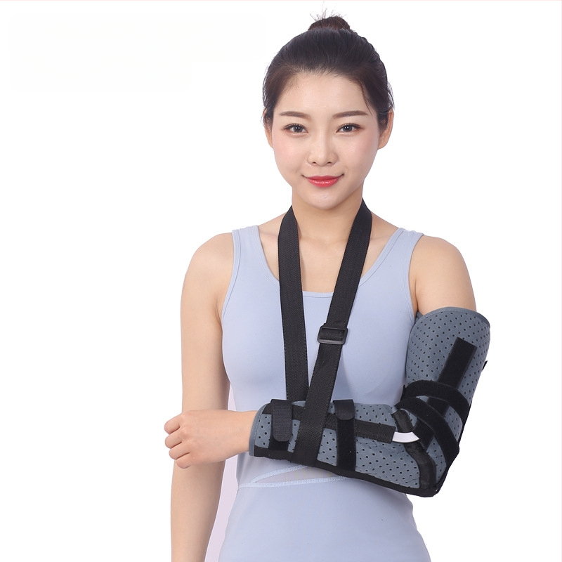 Колан за фиксиране на лакътната става Leyubang, шина за горен крайник, фиксираща скоба за раменна кост и ръка, готова перфорирана, дишаща лакътна става