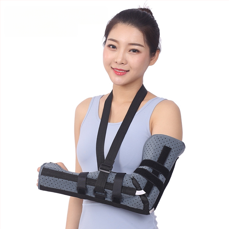 Колан за фиксиране на лакътната става Leyubang, шина за горен крайник, фиксираща скоба за раменна кост и ръка, готова перфорирана, дишаща лакътна става