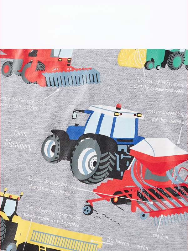 Gyerekruházat 2024 nyári ruházat fiúknak szürke rövid ujjú fiú pamut gyerek póló rajzfilmmintás nyári fél ujjú gyári