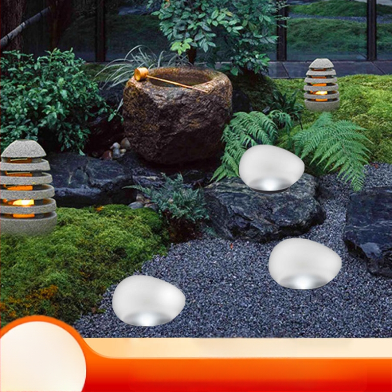 Kültéri napelemes gyep macskaköves földalatti lámpa otthoni villa kerti lámpa kerti lámpa világító kő lámpa