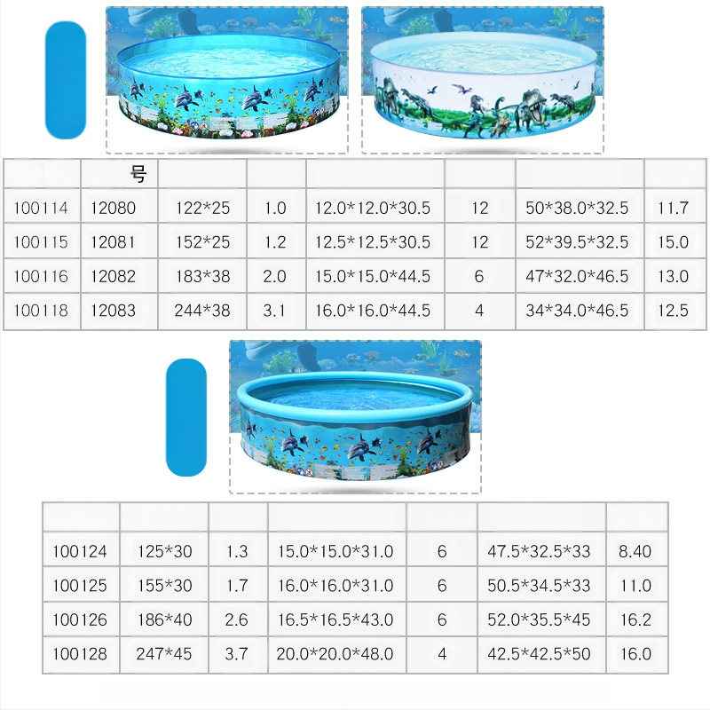 Didelis lauko pripučiamas baseinas namams apvalus baseinas vaikams uždaras sulankstomas baseinas plaukų karta