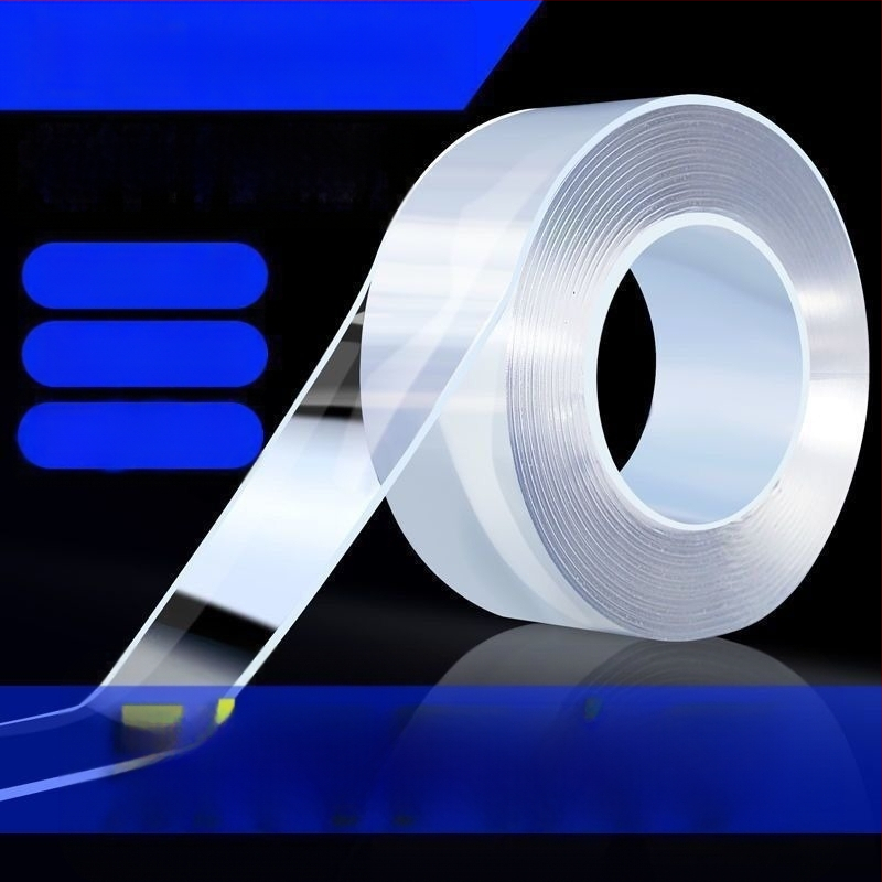 Akrüülist läbipaistev kahepoolne teip, jälgimatu, kõrge temperatuuritaluvus, kõrge läbipaistvus, kõrge viskoossus, tugev veekindlus, jälgimatu nanoteibi hulgimüük