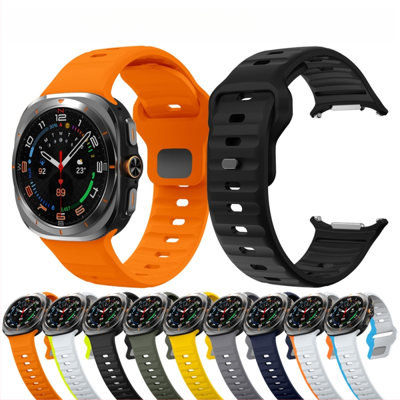 Samsung Watch7Ultra hullámos, visszacsatos szilikonszíj Watch7ultra csere óraszíj