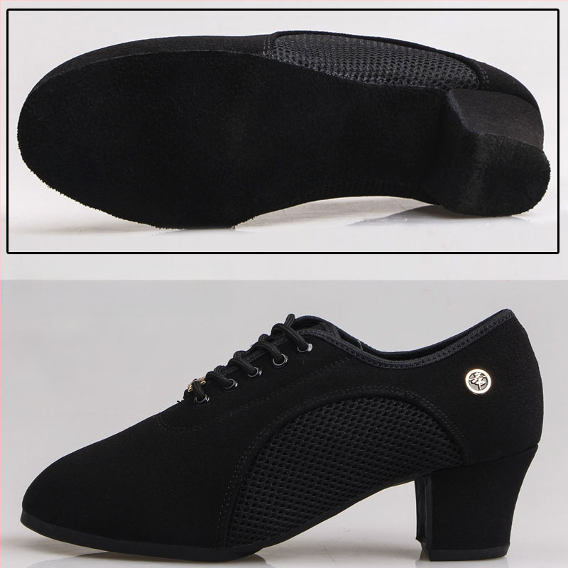 Latin tánccipők felnőtt nőknek, közepes sarkú, puha talpú tánccipők, négyzet alakú tánc, tengerész tánc, modern tánccipők, lélegző és könnyű