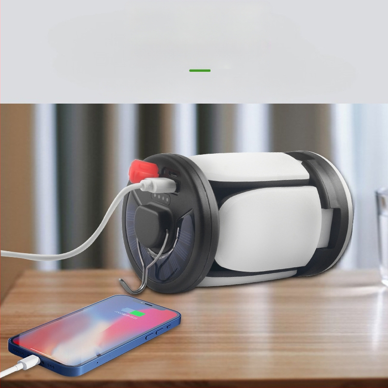 Piiriülene kuummüük valgustus kodukinkevalgusti päikeseenergial laetav LED-telgivalgusti kolmeleheküljeline neljaleheküljeline õues telgivalgusti