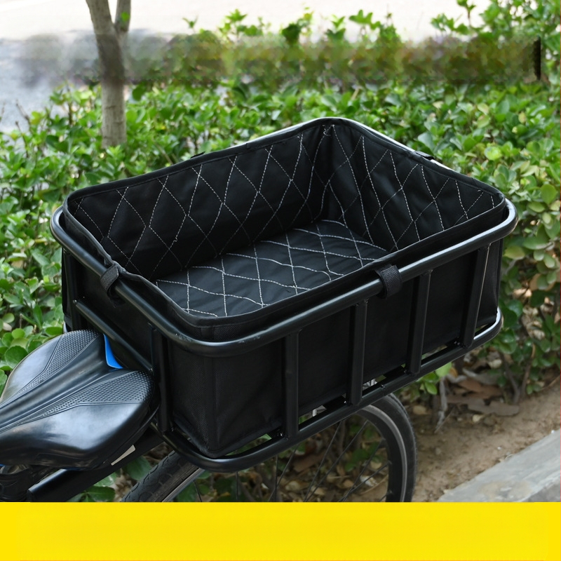 Dviračių laikymo krepšys gale, mėlynas, maisto, vaisių laikymo baras, metalinis narvas augintiniams