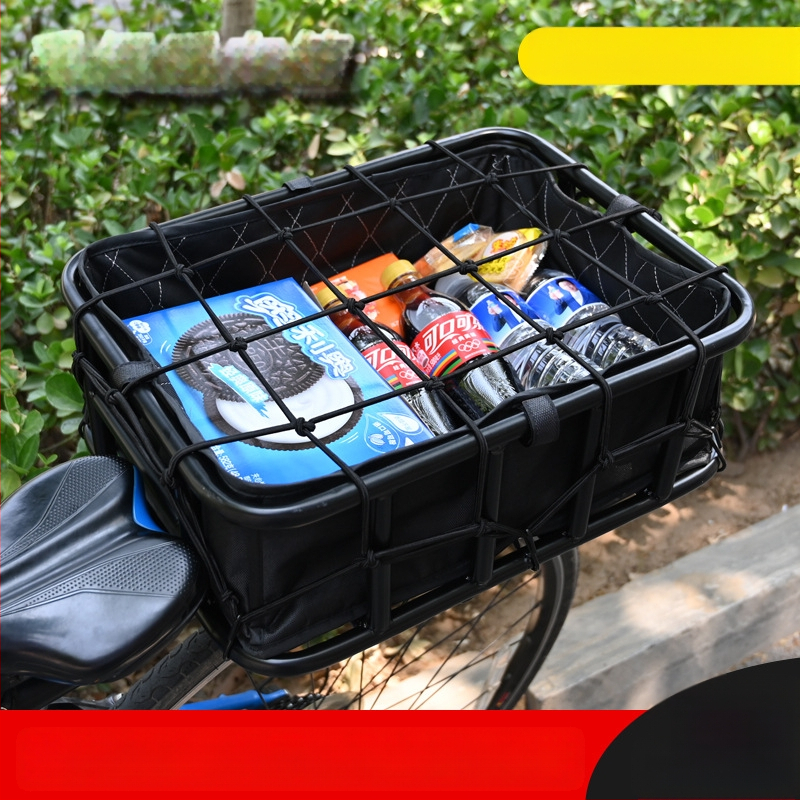 Dviračių laikymo krepšys gale, mėlynas, maisto, vaisių laikymo baras, metalinis narvas augintiniams