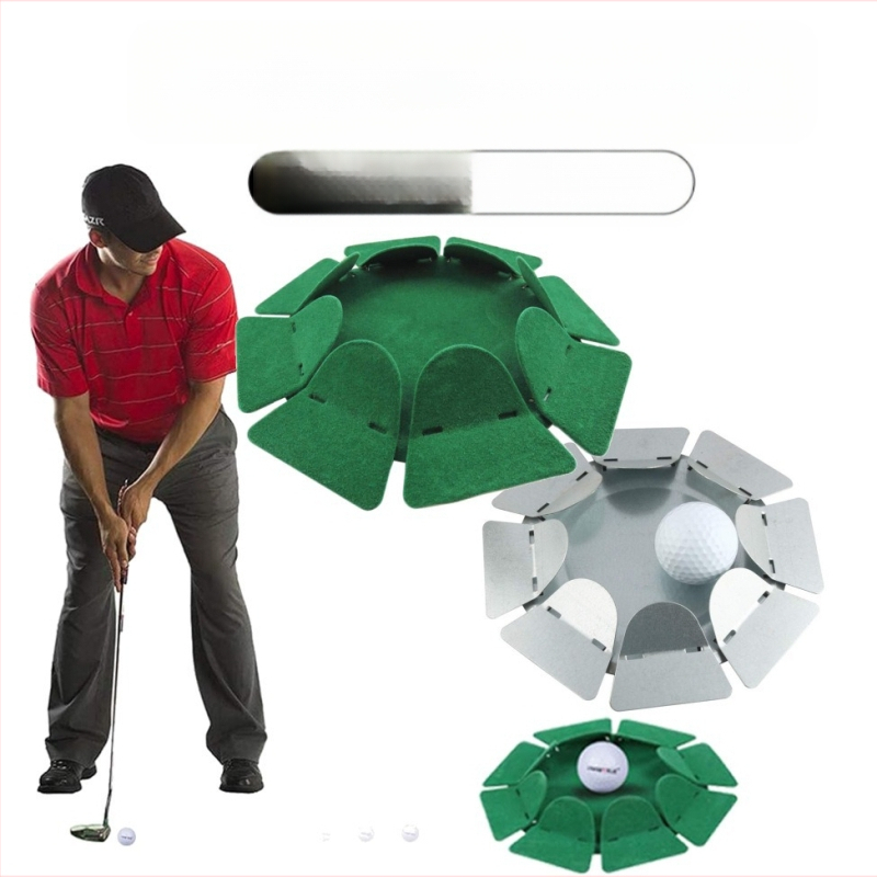 Népszerű golfütő korong, röpített, hordozható mini szimulált lyukkupa koronggolf gyakorló kellékek