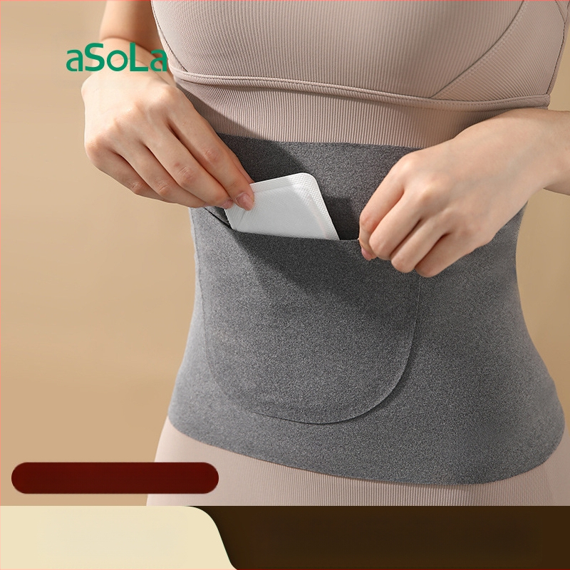 Meleg, dupla zsebes, bársonyos hasmelegítő öv, női hasmelegítő öv, megfázás elleni, meleg, rugalmas, nyom nélküli női öv