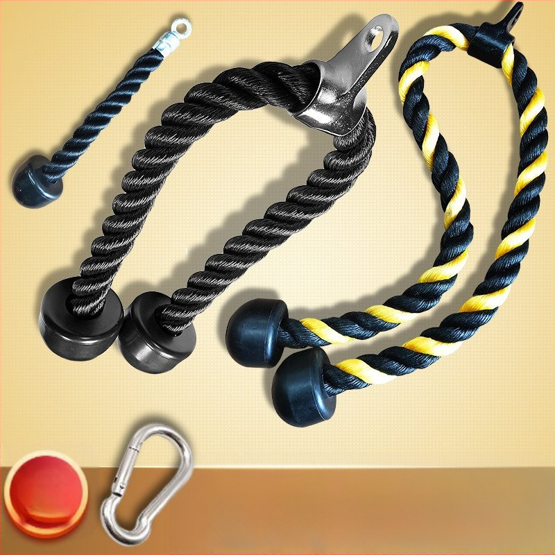 Fitnessi kahe otsaga köiega triitsepsi treenimine kõrgele tõmbeköiega portaal näo tõmbevarustuse lisatarvikud