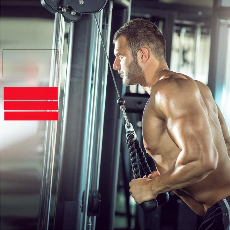 Fitnessi kahe otsaga köiega triitsepsi treenimine kõrgele tõmbeköiega portaal näo tõmbevarustuse lisatarvikud