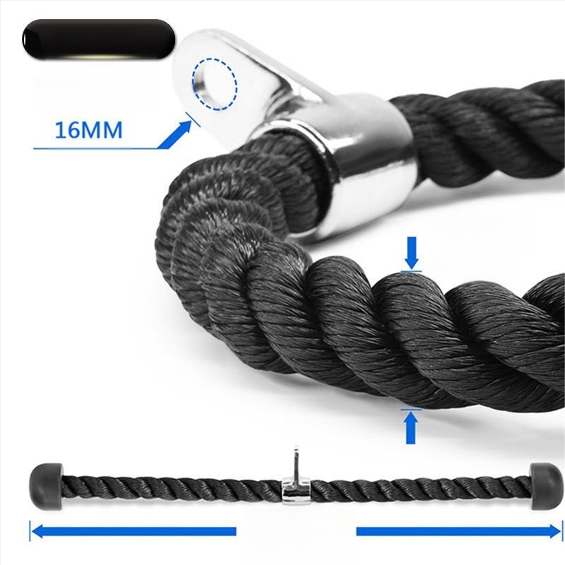 Fitnessi kahe otsaga köiega triitsepsi treenimine kõrgele tõmbeköiega portaal näo tõmbevarustuse lisatarvikud