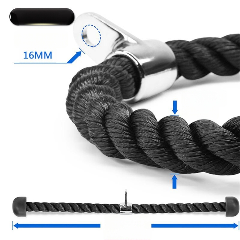 Fitnessi kahe otsaga köiega triitsepsi treenimine kõrgele tõmbeköiega portaal näo tõmbevarustuse lisatarvikud