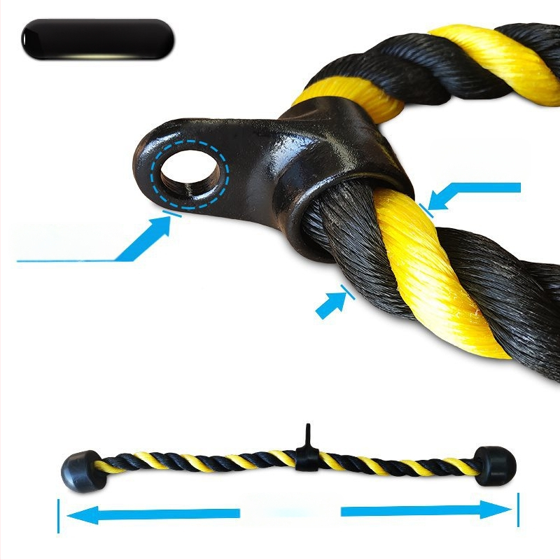 Fitnessi kahe otsaga köiega triitsepsi treenimine kõrgele tõmbeköiega portaal näo tõmbevarustuse lisatarvikud