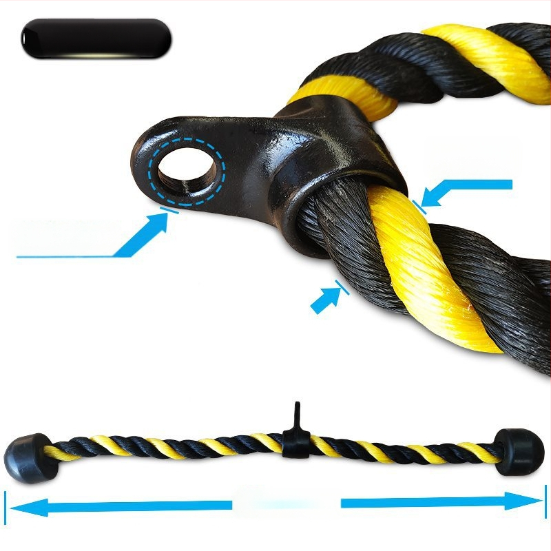 Fitnessi kahe otsaga köiega triitsepsi treenimine kõrgele tõmbeköiega portaal näo tõmbevarustuse lisatarvikud