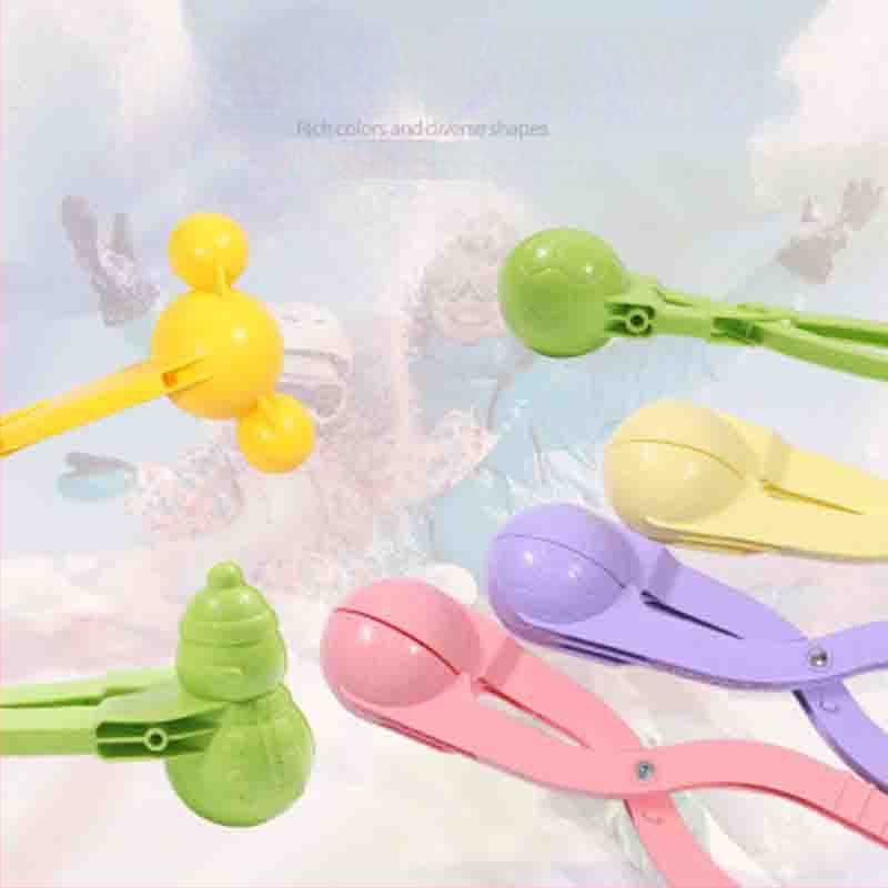 Sniego gniūžčių segtukas, žaidžiantis smėlyje ir vandenyje, vaikų žiemos lauko žaislai, kūdikis žaidžia sniege, segtukas, interaktyvus sniego gniūžčių kovos įrankis