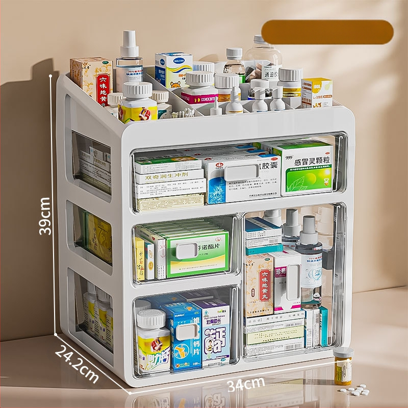 Gyógyszeres doboz háztartási gyógyszerhez Gyógyszertároló doboz Gyógyszeres doboz háztartási nagy kapacitású többrétegű fiókos típusú orvosi kis gyógyszeres doboz