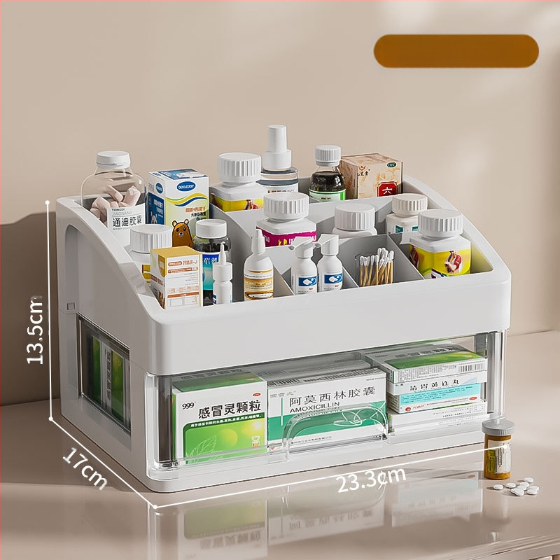 Gyógyszeres doboz háztartási gyógyszerhez Gyógyszertároló doboz Gyógyszeres doboz háztartási nagy kapacitású többrétegű fiókos típusú orvosi kis gyógyszeres doboz