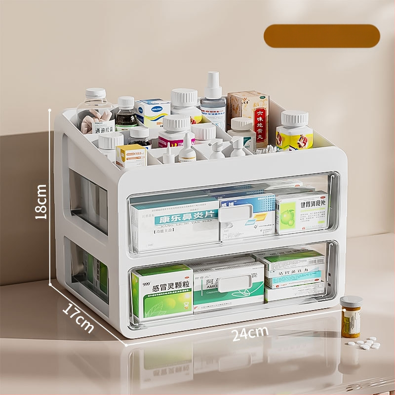 Gyógyszeres doboz háztartási gyógyszerhez Gyógyszertároló doboz Gyógyszeres doboz háztartási nagy kapacitású többrétegű fiókos típusú orvosi kis gyógyszeres doboz