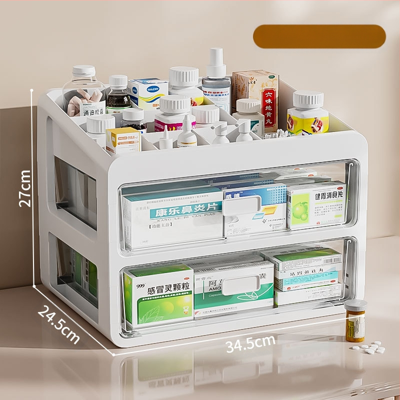 Gyógyszeres doboz háztartási gyógyszerhez Gyógyszertároló doboz Gyógyszeres doboz háztartási nagy kapacitású többrétegű fiókos típusú orvosi kis gyógyszeres doboz