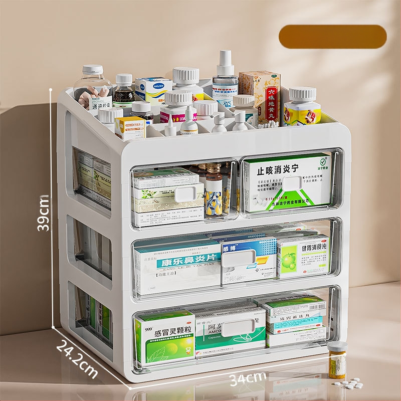 Gyógyszeres doboz háztartási gyógyszerhez Gyógyszertároló doboz Gyógyszeres doboz háztartási nagy kapacitású többrétegű fiókos típusú orvosi kis gyógyszeres doboz