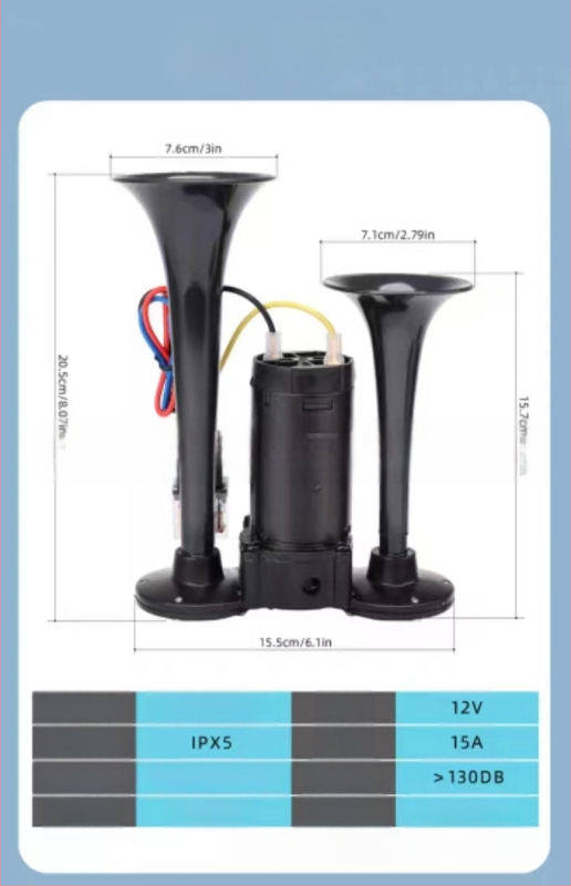 Еднокомпонентна електрическа въздушна клаксона 12v 24V супер силен 135 dB модифициран автомобил камион мотоциклет универсален бензин