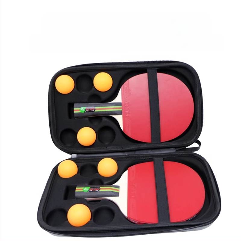 Pārrobežu karsti pārdota galda tenisa rakešu soma sporta pārnēsājama cieta apvalka pretnodiluma nodilumizturīga 2 EVA uzglabāšanas soma jauns produkts