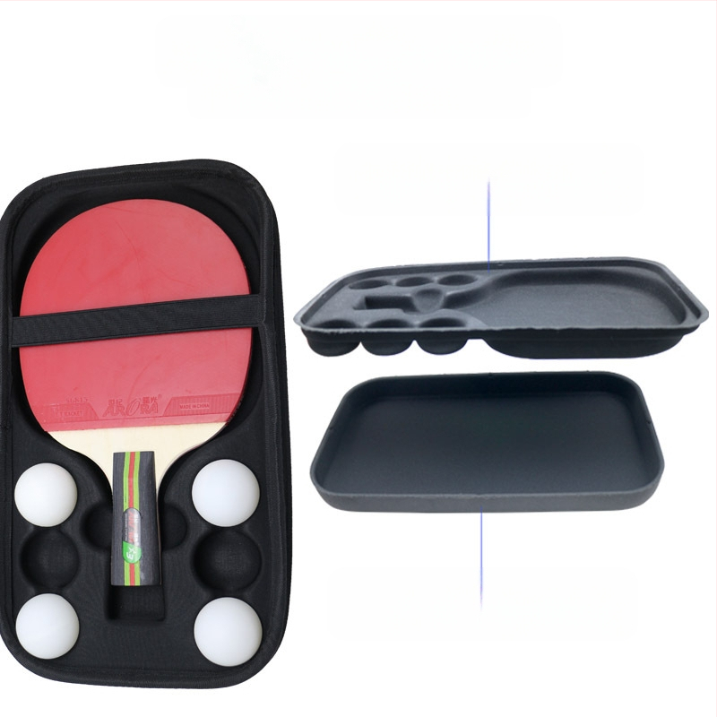 Pārrobežu karsti pārdota galda tenisa rakešu soma sporta pārnēsājama cieta apvalka pretnodiluma nodilumizturīga 2 EVA uzglabāšanas soma jauns produkts