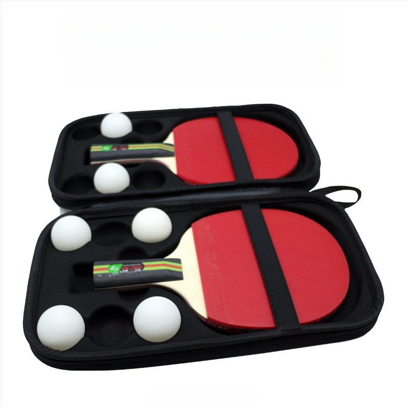 Pārrobežu karsti pārdota galda tenisa rakešu soma sporta pārnēsājama cieta apvalka pretnodiluma nodilumizturīga 2 EVA uzglabāšanas soma jauns produkts