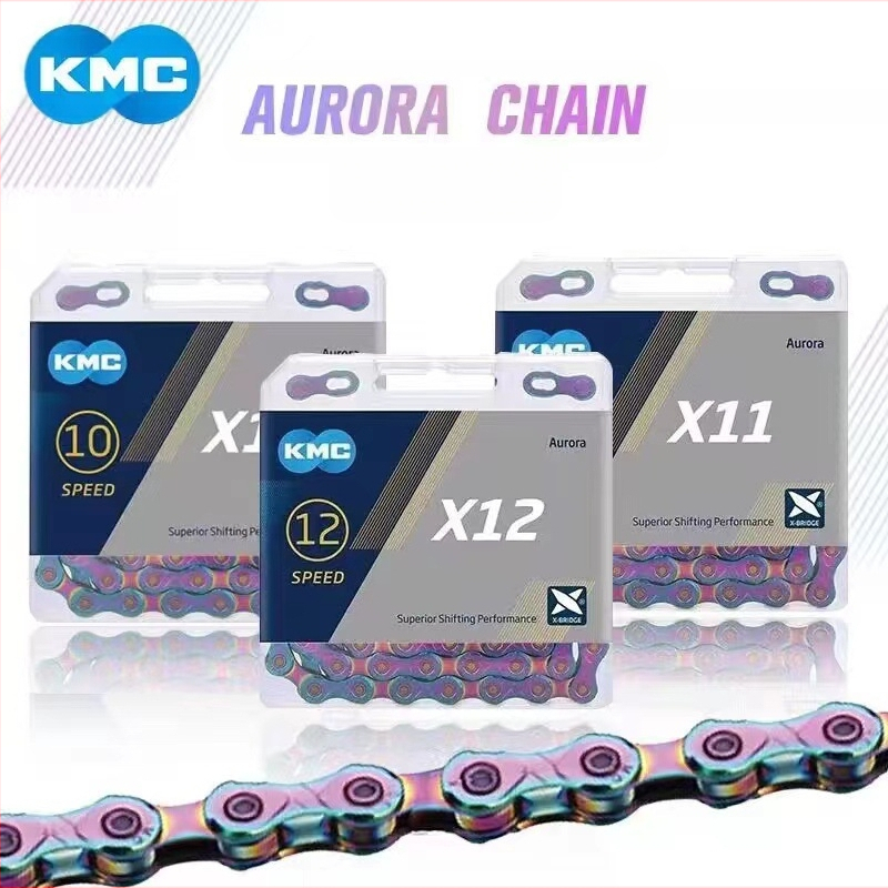 Тайван Kmccobu Aurora Color Велосипедна верига X10 X11 X12 Планински велосипед Шосеен велосипед Ослепително цветен