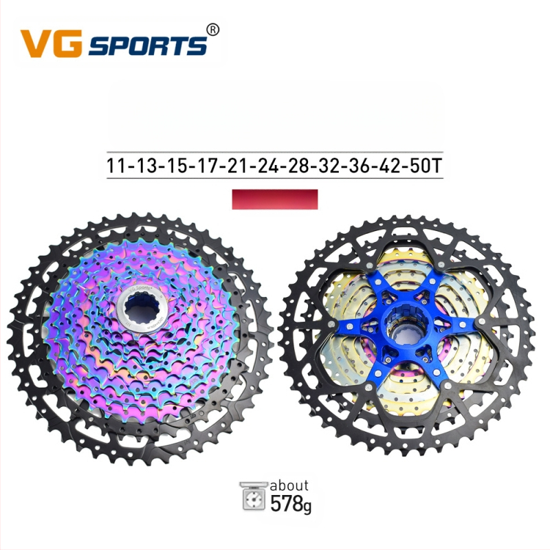 Vg Sports 8/9/10/11/12 käiku, kerge ja värviline mägijalgratta kassett, hooratas, jagatud 12 käiku, 50 käiku