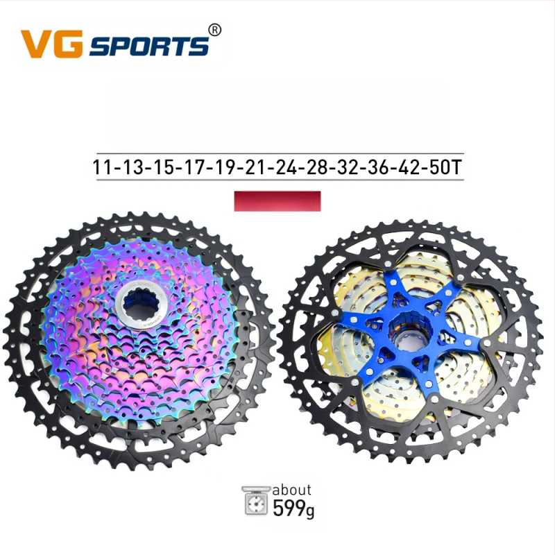 Vg Sports 8/9/10/11/12 käiku, kerge ja värviline mägijalgratta kassett, hooratas, jagatud 12 käiku, 50 käiku