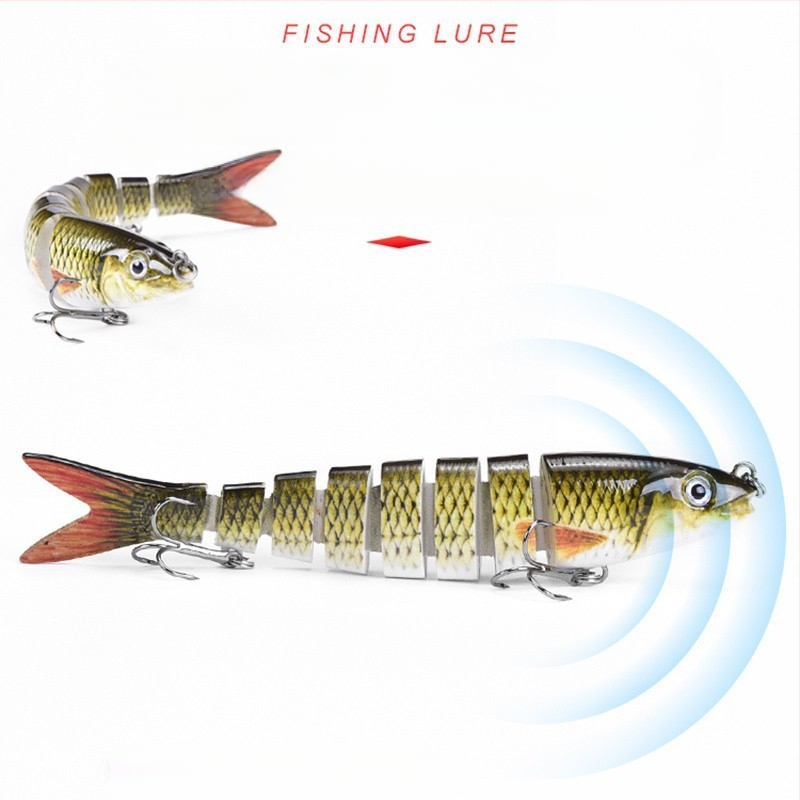 Daugiasluoksnis „Luya“ masalas, 8 sekcijų masalas gėlavandenei žuviai, jūrinei žūklei, 13,5 cm panardintas masalas, netikras masalas, daugiasluoksnis „Luya“ masalas.