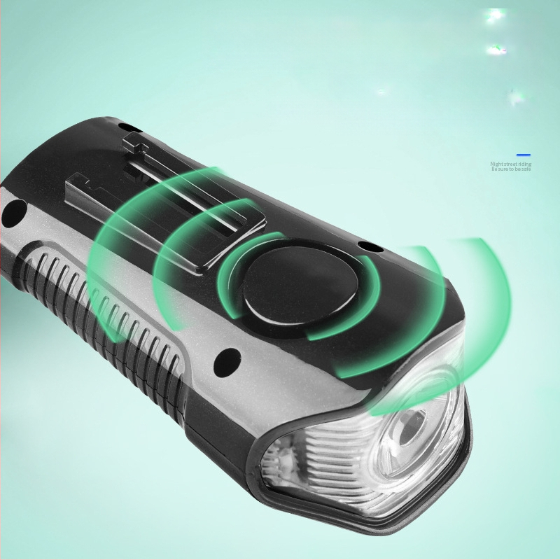 Kodo matuoklio lempos galios ekranas, įkraunamas USB dviračio žibintas, „Bell“ kodo matuoklis, trys viename dviračio žibintas, signalinis žibintas