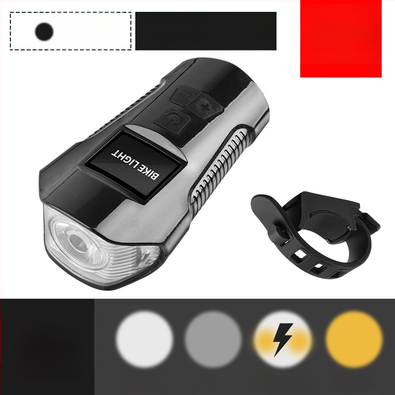 Kodo matuoklio lempos galios ekranas, įkraunamas USB dviračio žibintas, „Bell“ kodo matuoklis, trys viename dviračio žibintas, signalinis žibintas