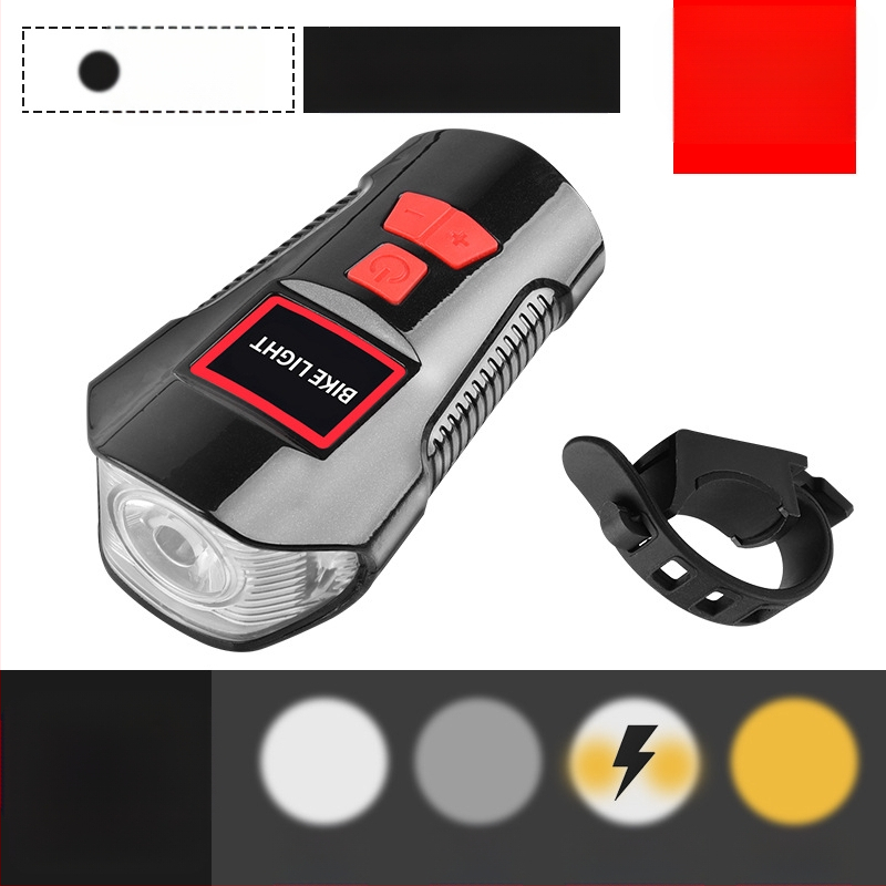 Kodo matuoklio lempos galios ekranas, įkraunamas USB dviračio žibintas, „Bell“ kodo matuoklis, trys viename dviračio žibintas, signalinis žibintas
