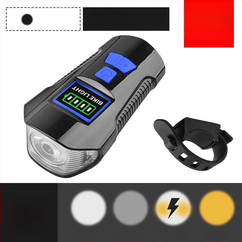 Kodo matuoklio lempos galios ekranas, įkraunamas USB dviračio žibintas, „Bell“ kodo matuoklis, trys viename dviračio žibintas, signalinis žibintas