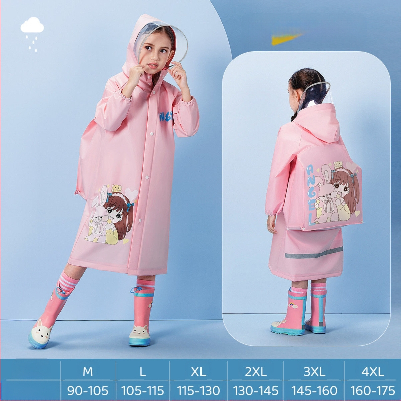 Παιδικό αδιάβροχο για μωρά, νηπιαγωγείο, μαθητής δημοτικού σχολείου, πόντσο με κάθισμα σχολικής τσάντας, αγόρια, κορίτσια, αδιάβροχο, χονδρική πώληση