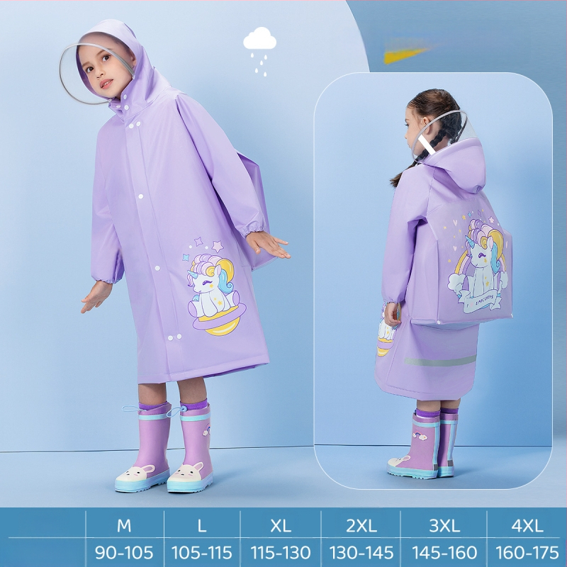 Παιδικό αδιάβροχο για μωρά, νηπιαγωγείο, μαθητής δημοτικού σχολείου, πόντσο με κάθισμα σχολικής τσάντας, αγόρια, κορίτσια, αδιάβροχο, χονδρική πώληση