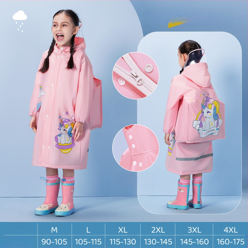 Παιδικό αδιάβροχο για μωρά, νηπιαγωγείο, μαθητής δημοτικού σχολείου, πόντσο με κάθισμα σχολικής τσάντας, αγόρια, κορίτσια, αδιάβροχο, χονδρική πώληση