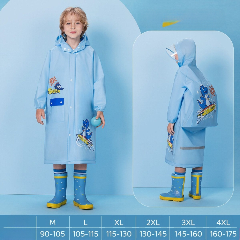 Παιδικό αδιάβροχο για μωρά, νηπιαγωγείο, μαθητής δημοτικού σχολείου, πόντσο με κάθισμα σχολικής τσάντας, αγόρια, κορίτσια, αδιάβροχο, χονδρική πώληση