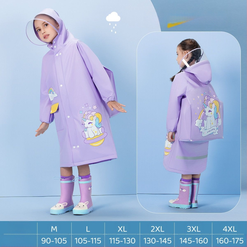 Παιδικό αδιάβροχο για μωρά, νηπιαγωγείο, μαθητής δημοτικού σχολείου, πόντσο με κάθισμα σχολικής τσάντας, αγόρια, κορίτσια, αδιάβροχο, χονδρική πώληση