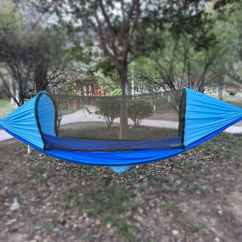 Automātiski ātri atverams moskītu tīkls šūpuļtīkls pret odiem, vienvietīgs, divvietīgs, neilona, izpletņlēciena auduma šūpuļtīkls, āra kempinga piederumi
