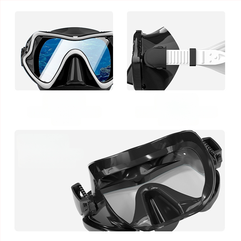 Itin plataus matymo lauko nardymo veidrodis, integruotas nardymo veidrodis suaugusiems, skirtas nardyti be skysto silikono, yra sandėlyje.