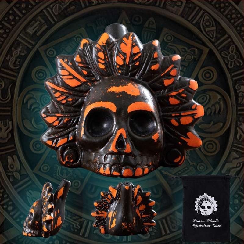 Okariini dekompressioonimänguasi, kummituskõne, vile, halloween, asteekide surmavile, deemon, õuduskare, flööt, meelelahutus