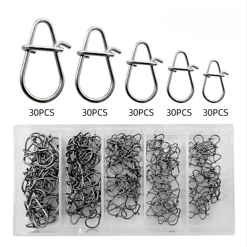 150 darab/doboz rozsdamentes acél luya tök tűs csali hamis csali továbbfejlesztett csatlakozó horgászfelszerelés-kiegészítők nagykereskedelme