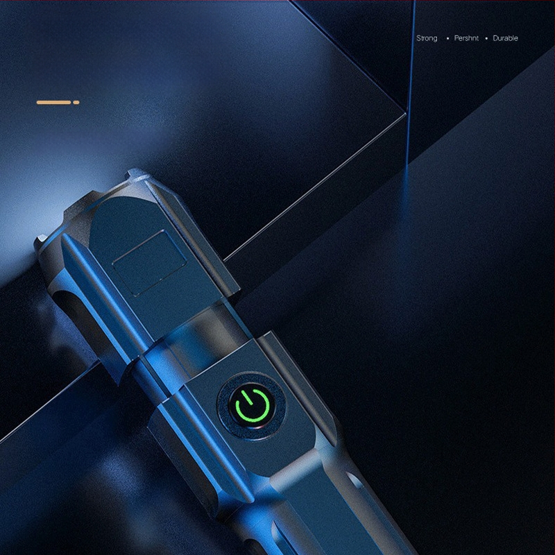 Határokon átnyúló népszerű zoom zseblámpa erős fényű újratölthető otthoni kültéri hordozható tartós nagy hatótávolságú ultrafényes LED zseblámpa