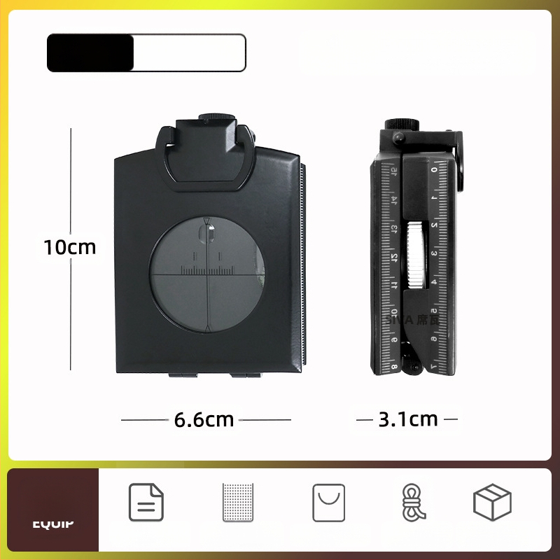 Gamintojo K4074 lydinio kompasas, didelio tikslumo daugiafunkcis šviečiantis išgyvenimo lauko kompasas su nuolydžio matuokliu