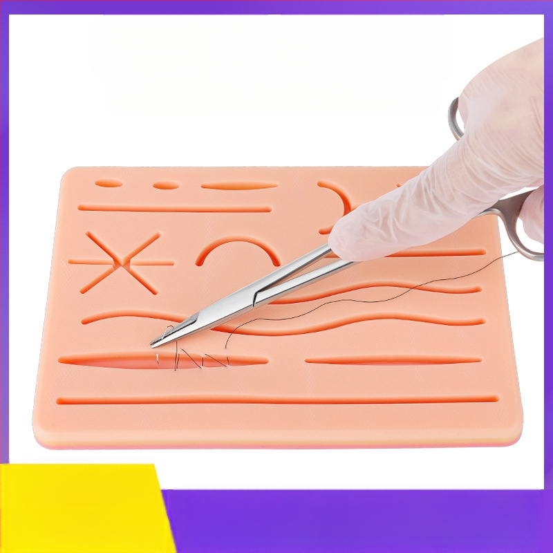 Mitme haava õmblusmoodul silikoonist harjutus silikoonist naha kirurgi harjutus mudel tasapinnaline haav kaheotstarbeline tüüp