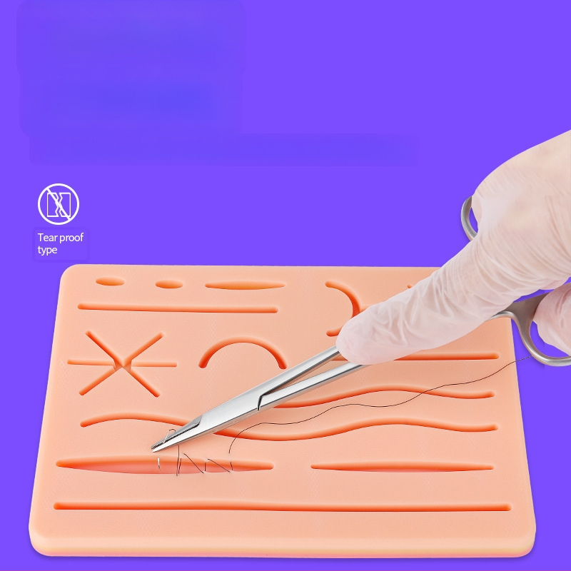 Mitme haava õmblusmoodul silikoonist harjutus silikoonist naha kirurgi harjutus mudel tasapinnaline haav kaheotstarbeline tüüp